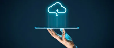 Cloud Computing Concept   Connect Devices To Cloud. Businessman Or