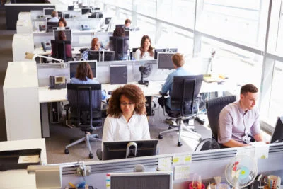 Office with people working on desks