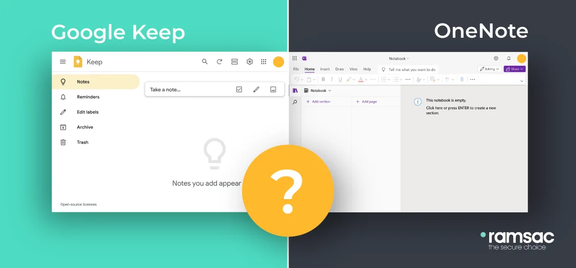 Google Keep vs OneNote